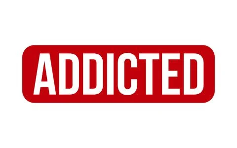 Addicted Rubber Stamp Seal Vector Stock Illustration