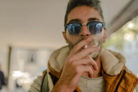 Addicted to smoke Foto stock