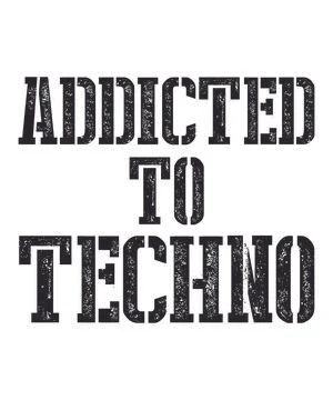 Addicted to Techno Stock Illustration