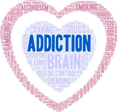 Addiction Word Cloud イラスト素材
