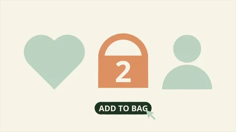 Adding to bag 2D animation. Interface of online shop Stock Footage 164144015