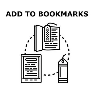Adding bookmarks concept for digital and traditional reading Stock Illustration