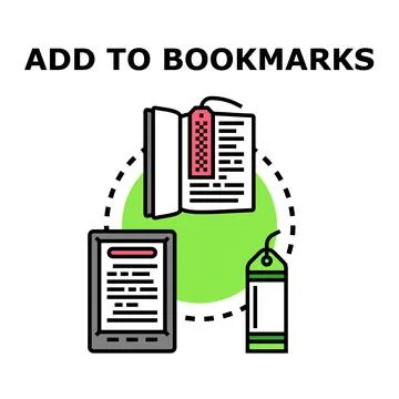 Adding bookmarks concept for digital and traditional reading Stock Illustration