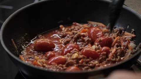 Adding broth closeup Stock Footage 97411142