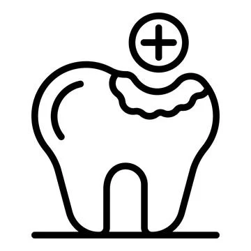 Adding calcium to damaged tooth promoting dental health Illustrazione stock