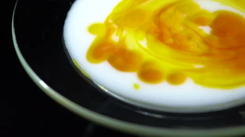 Adding Carotene drops into Cosmetic milk. Rotation. Skincare Stock Footage 152305409