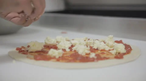 Adding Cheese To A Pizza Stock Footage 41919531