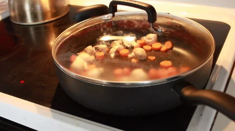 Adding Chicken to Stir-Fry, High Definition Stock Footage 33771356