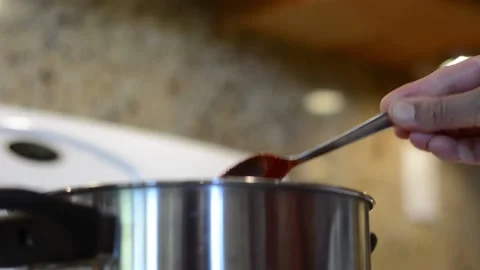 Adding Chilli Powder Stock Footage 136059160