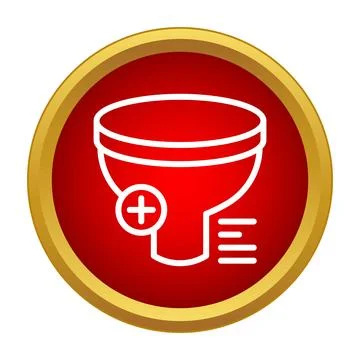 Adding data filter funnel process icon イラスト素材