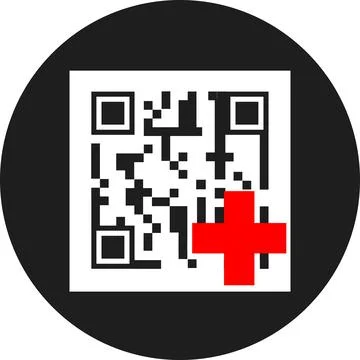 Adding data using a QR code. Vector image. イラスト素材