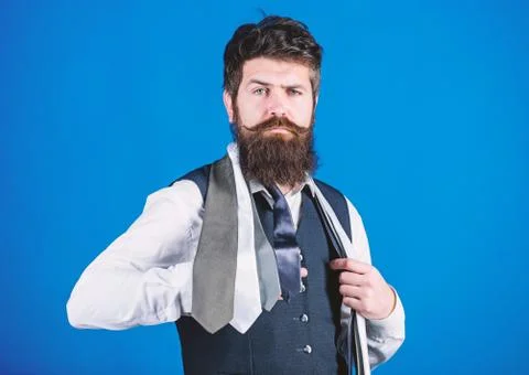 Adding a dose of class to his style of dress. Man of fashion. Brutal caucasian Stockfoto's