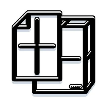 Adding file to folder document icon design Stockillustratie