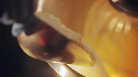 Adding Flour to Mix | Cake Paste Making Stock Footage 125512589