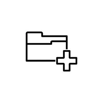 Adding a folder icon. Element of simple icon for websites, web design, mobile Stock Illustration