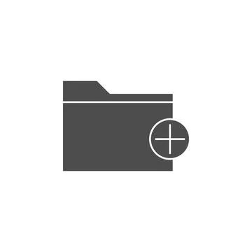 Adding a folder icon. Elements of web icon. Premium quality graphic design icon Stock Illustration