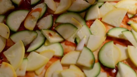 Adding Fresh Cut Red Bell Peppers Stock Footage 130355493