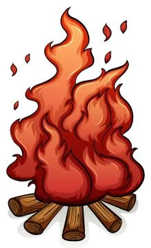 Adding fuel to the fire idiom Illustrazione stock