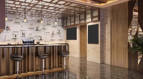 Adding Greenery to Your Lobby Design for a Natural Touch for a hotel interi.. Stock-Illustration