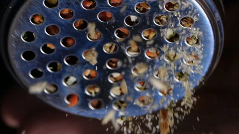 Adding ground spices, slow motion. Stock Footage 96907490
