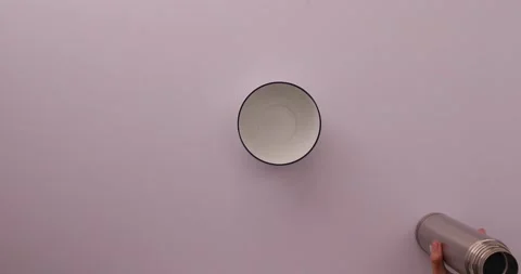 Adding hot water to a bowl 1 Stock-Footage 132210656