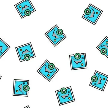 Adding image social media ugc vector seamless pattern Stock Illustration