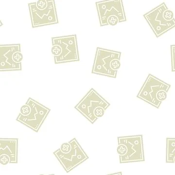 Adding image social media ugc glyph seamless pattern Stock Illustration