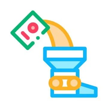 Adding Ingredient Icon Vector Outline Illustration 스톡 일러스트