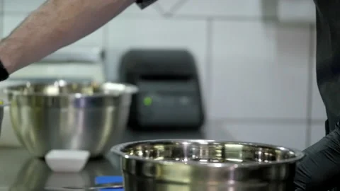 Adding Ingredients to the Plate Stock Footage 132167927