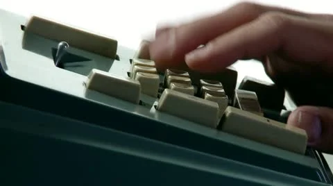 Adding Machine Buttons Stock Footage 22774674
