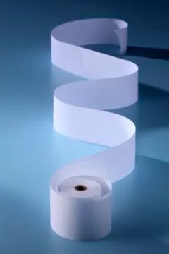 Adding machine tape Stock Photos