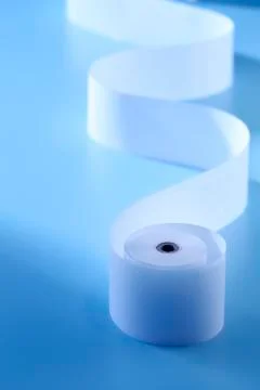 Adding machine tape Stock Photos