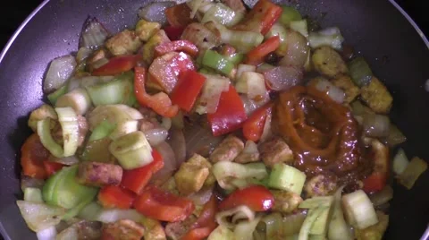 Adding the Madras Sauce Stock Footage 46688528