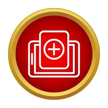 Adding medical record to digital tablet device 스톡 일러스트