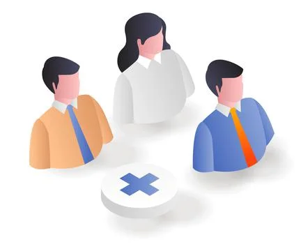 Adding a new candidate for the team network Stock Illustration