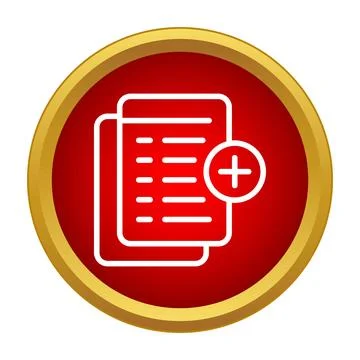 Adding new document icon button concept Stockillustratie