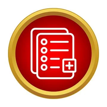 Adding new document or task list icon 스톡 일러스트
