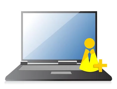 Adding a new friend 스톡 일러스트