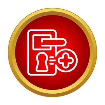 Adding new user access permission login icon Stockillustratie