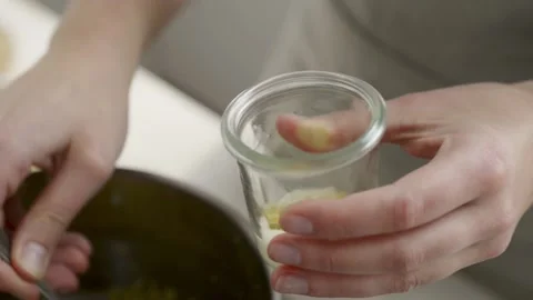 Adding oatmeal Stock Footage 140268744