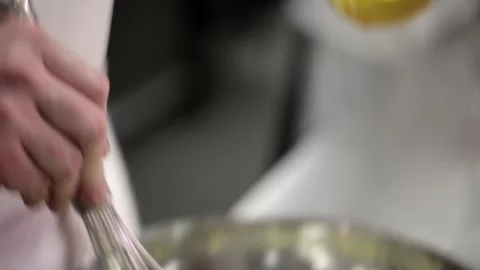 Adding oil into the dough mix Stock-Footage 307340033