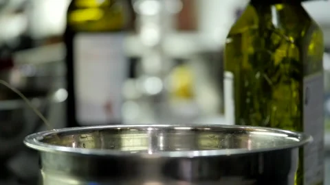 Adding Olive Oil to the Dish Video stock 131366584