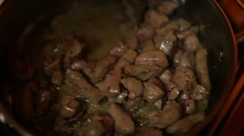 Adding Onion to Flying Meat Stockbeeldmateriaal 11654651