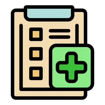 Adding patient data to medical records or healthcare database, medical record Stock Illustration