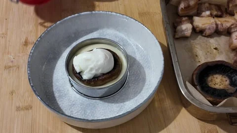 Adding Pickled Red Onion to a Plated Dish Stock-Footage 347907016