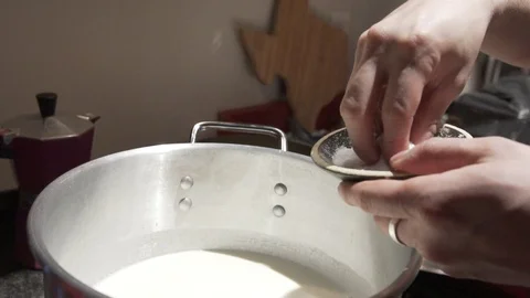 Adding Salt 스톡 동영상 90661783