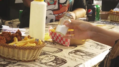 Adding salt Stock Footage 291558518