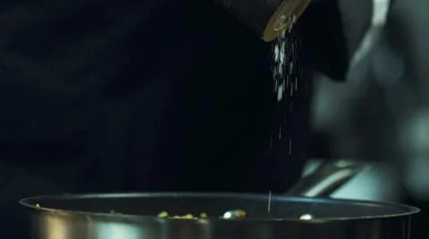 Adding Salt Slow Motion 2 Stock Photos