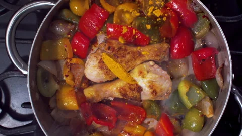 Adding spices to the chicken closeup in super slow motion 1000fps Stock Footage 257062291