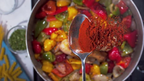 Adding spices to the chicken closeup in super slow motion 1000fps Stock Footage 257063841